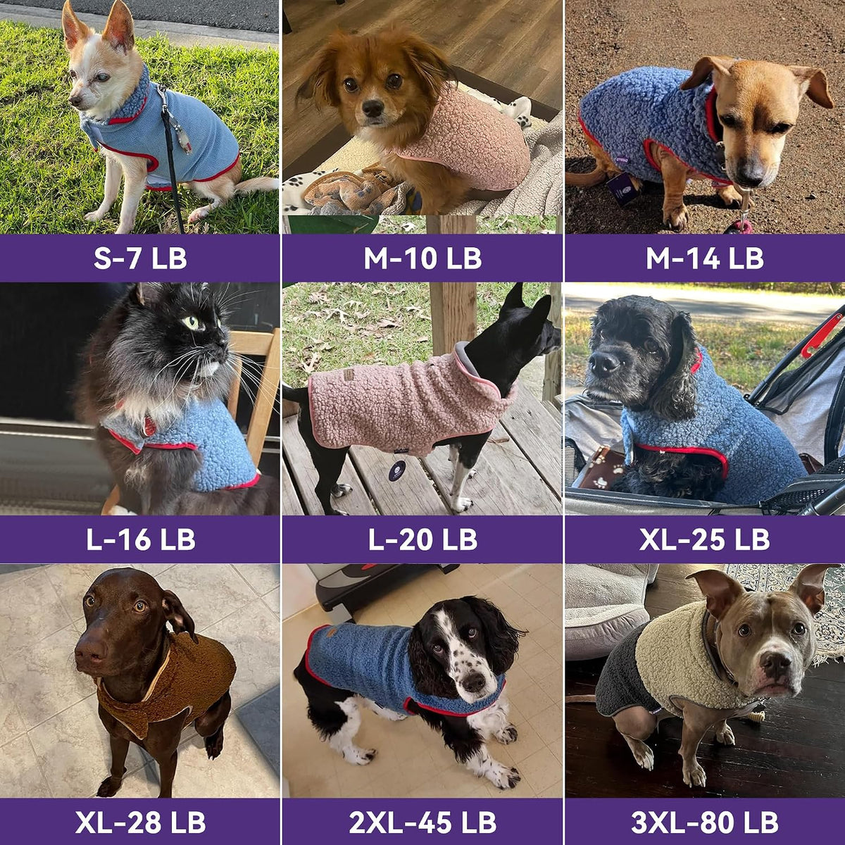 Sherpa Dog Coat Reversible Dog Jackets for Small Dogs, Pink, M – Essentials for Dogs - Khaki / Small (5-9lbs) - image 2