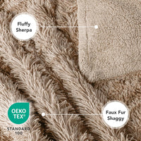 PetAmi Waterproof Dog Blanket for Couch Protector Pet Throw - Taupe / Queen (90x90) - image 4