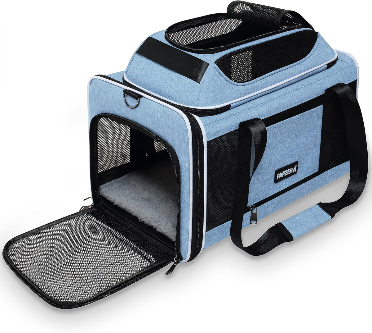 Cat Carrier Top-Expandable 18x11x11 - Blue