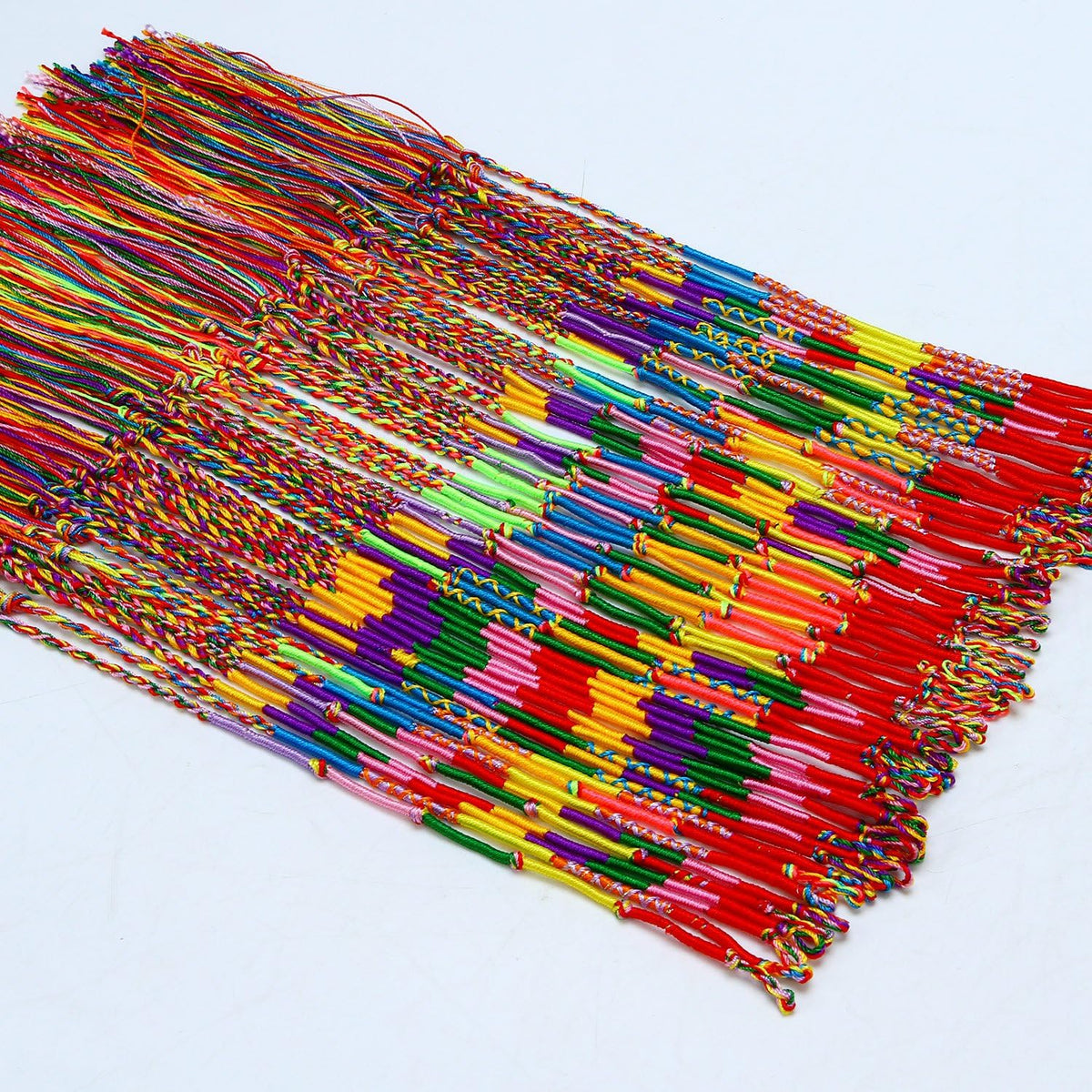 Resinta 100 Pieces Handmade Braided Bracelets Assorted Colors - color A - image 2