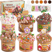 6 Pack Halloween Slime Kit, Cloud Butter Slime for Girls Boys – Fun for Kids & Family - Brown