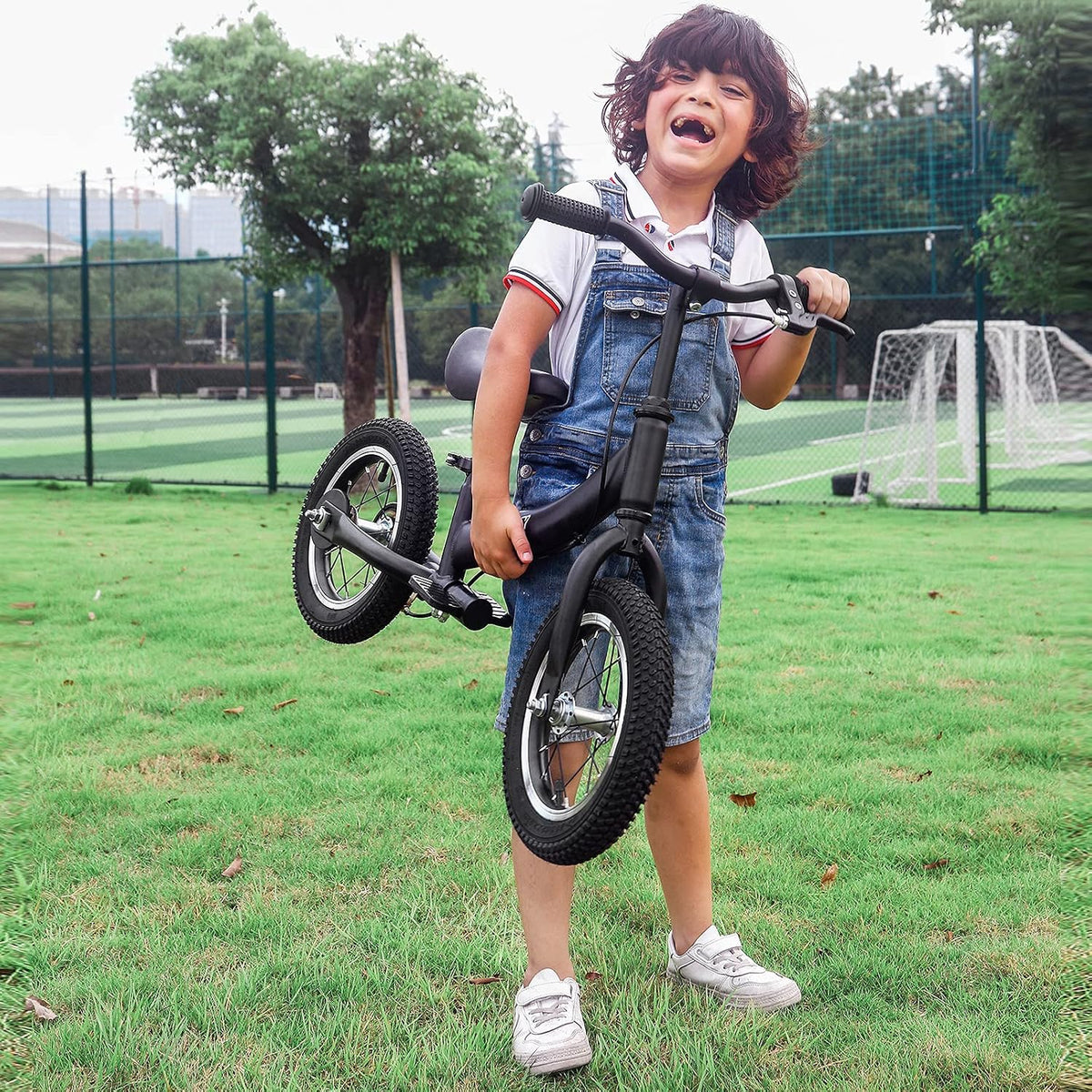 bikeboy 2 in 1 balance bike with pedals and hand brake, 12 14 16 inch wheels - view 26