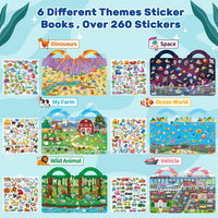 Elfew 3 pack Halloween reusable sticker books for toddlers with puffy stickers - view 7