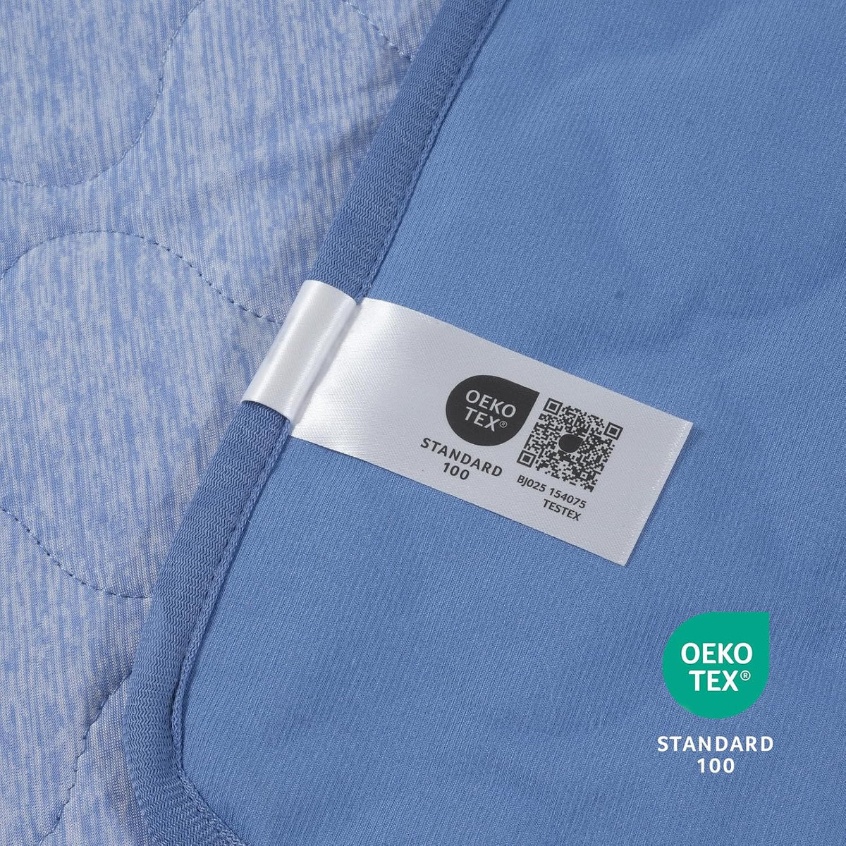 Cozy Bliss Leakproof Cooling Blanket for Large Dogs, Q-Max 0.5 - Heather Haze Blue / 60*80 - image 4