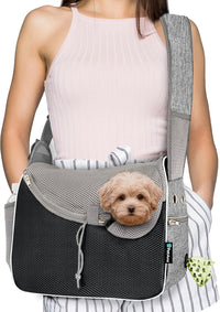 PetAmi Dog Sling Carrier for Small Dog - Gray