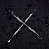 Mudder 4 Pieces Dog Dental Tools Pet Tooth Scaler and Scraper Set Stainless Double Headed Cleaning Tool Tartar Remover for Dogs Cats