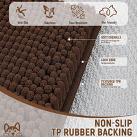 Absorbent Dog Door Mat for Muddy Paws - 60"L x 36"W x 1" Th / Brown - image 4