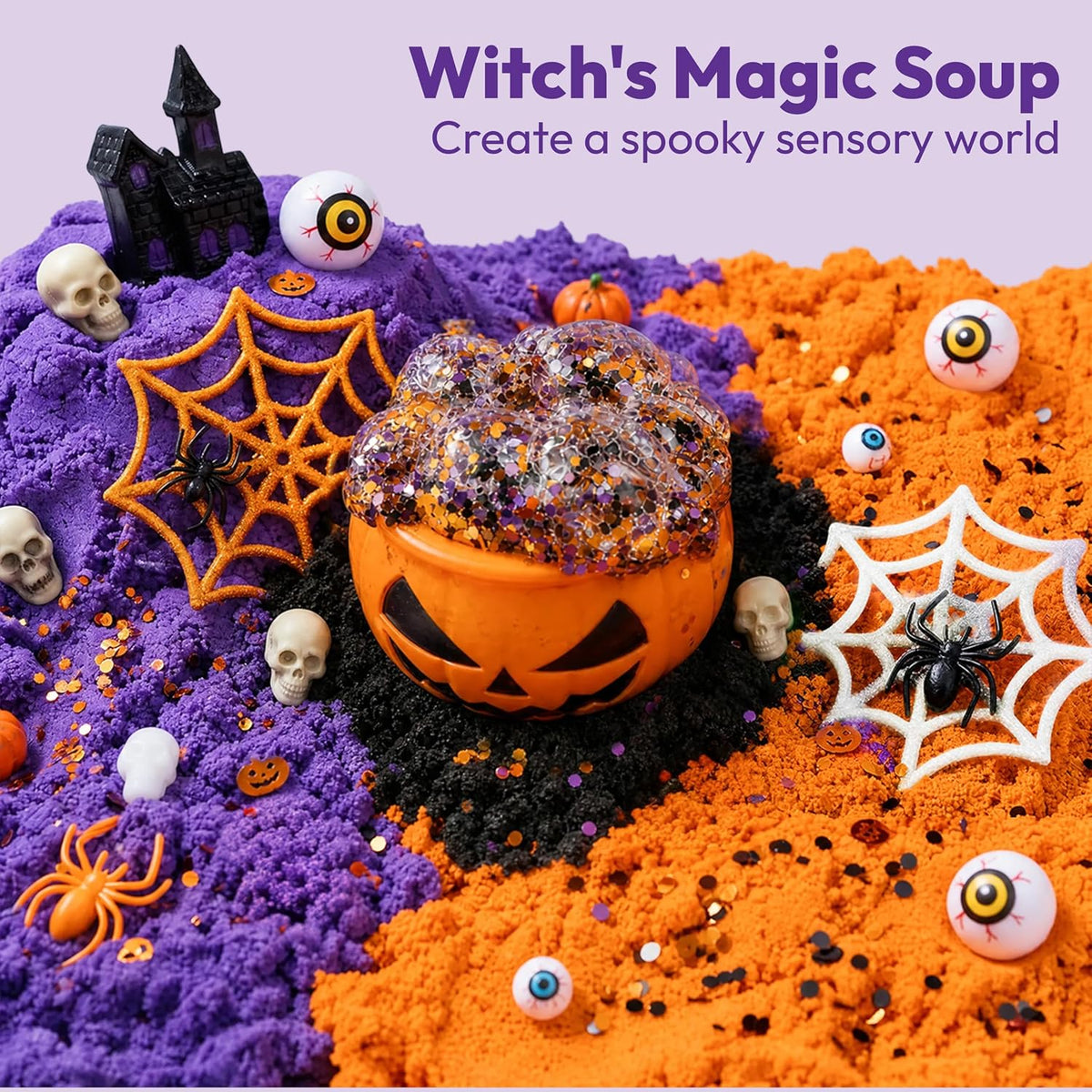JOVA Klever Kits Construction Sensory Bin for kids Glow - Halloween - image 3