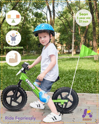 KRIDDO Pro toddler balance bike with hand brake, kickstand and thick tires - view 14