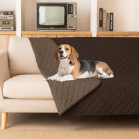 gogobunny 100% Double Sided Waterproof Dog Blanket Soft Pet Bed Cover - 82x102 Inch (Pack of 1) / Dark Coffee/Light Coffee