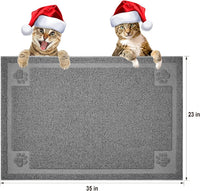 UPSKY Large Cat Litter Mat Trapper 35"×23", Waterproof, Non-Slip - Grey - image 2