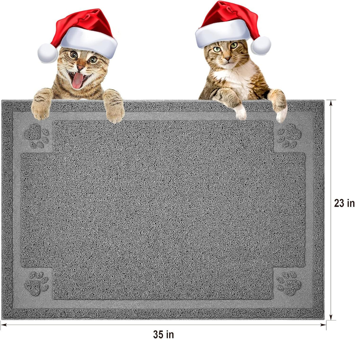 UPSKY Large Cat Litter Mat Trapper 35"×23", Waterproof, Non-Slip - Grey - image 2