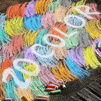 JASNKKONT washable sidewalk chalk set with 180 jumbo sticks in 20 colors and a gift box - view 4