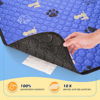 Washable Pee Pads for Dogs, Waterproof - Blue / 36"x41" (Pack of 2) - image 3