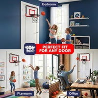 TOY Life Basketball Hoop Over The Door Basketball Hoop – Fun for Kids & Family - Black-Classic - image 4