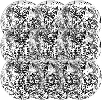 Civaner 10 Pcs Inflatable Glitter Beach Balls 16 Inch - Black / Glitter