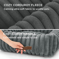 Bedsure ComfyFleece Cute Dog Bed for Small Medium Dogs Washable - S(20" x19" x6") / Warm Grey - image 3