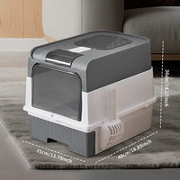 GreyMagic Cube Intelligent Cat Litter Box - Free Hands, Enjoy Pure Life & Automatic Cleaning, Silent Design, Preferred F