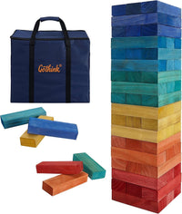 GOTHINK Giant Tumble Tower Game - Colorful / L-Over 4FT