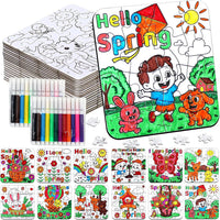 MUOUAKATE Christian Halloween crafts for kids, 24 blank coloring puzzle sets - view 3