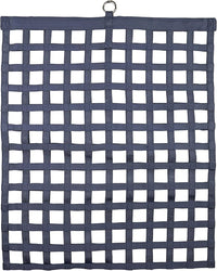 SmartEquine Slow Feed Hay Bag for Horses | Hay Feeder Net with Resistant Nylon | Gator Mouth Enclosure for Easy Loading | Fits 10-15 lbs of Hay | 4 Flakes Bag | 37" x 30" | Navy Blue | 2" Holes