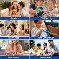 TOSY Magnet Pyramid Glow - 1 Cube Transforms into 1 Billion Shapes, 12 Pieces, 243 Magnets - Glow (Set of 2) - image 2