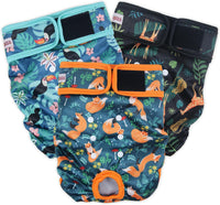 Washable Reusable Female Dog Diapers Small Medium Large Doggie Puppy - Giraffe / Small / 3