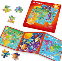 Magnetic Puzzles for Toddlers 3-5 - 3. Maps 36 Pcs Magnetic Puzzles