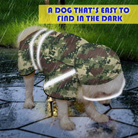 Dog Raincoat, Adjustable Rain Jacket with Hooded Double Layer for Large Medium Small Dogs Puppies - Camouflage Green / XX-Large - image 3