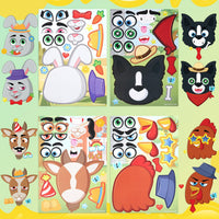JOYIN 36 Sheets 9"x6" Make a face Stickers for Kids - Farm - image 4