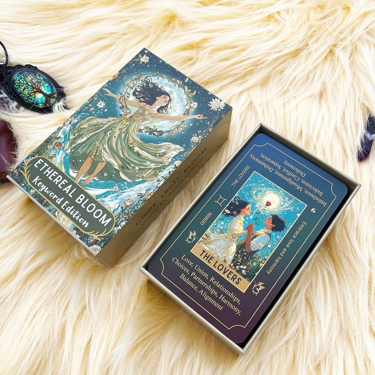 Tarot Deck Unique, 78 Floral Tarot Cards with Guidebook - Floral Tarot With Meanings - image 2