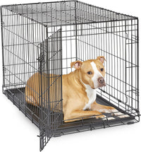 New World by Midwest 42-Inch Single Door Crate, for Large Breeds - Single Door - Black / Medium (36"L)