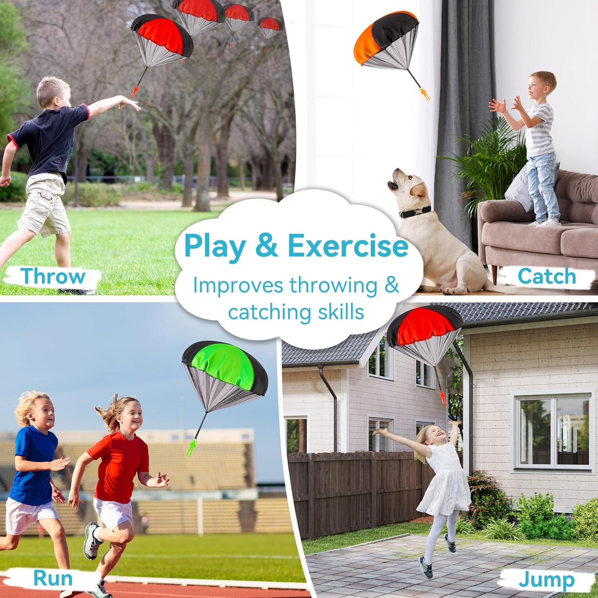 Yeeeasy Tangle-Free Parachute Toys for Kids Outdoor Flying Game - Gift 3Pcs - image 3