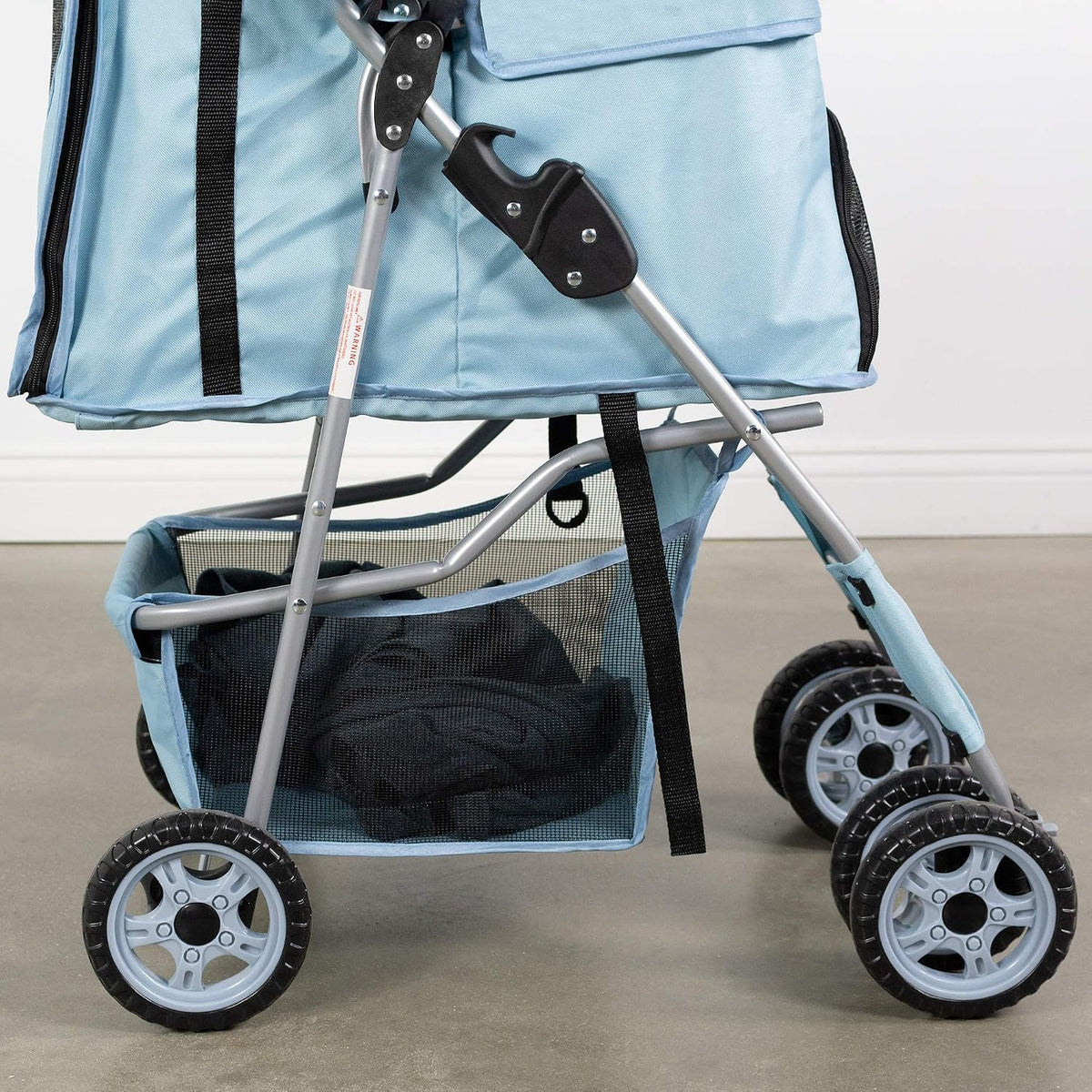VIVO Pink 4 Wheel Pet Stroller for Cat, Dog and More - Blue - image 2