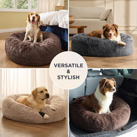 Bedsure SupportMax Calming Dog Beds Large Sized Dog Washable Pet Bed - Navy / M(30x30x7) - image 4