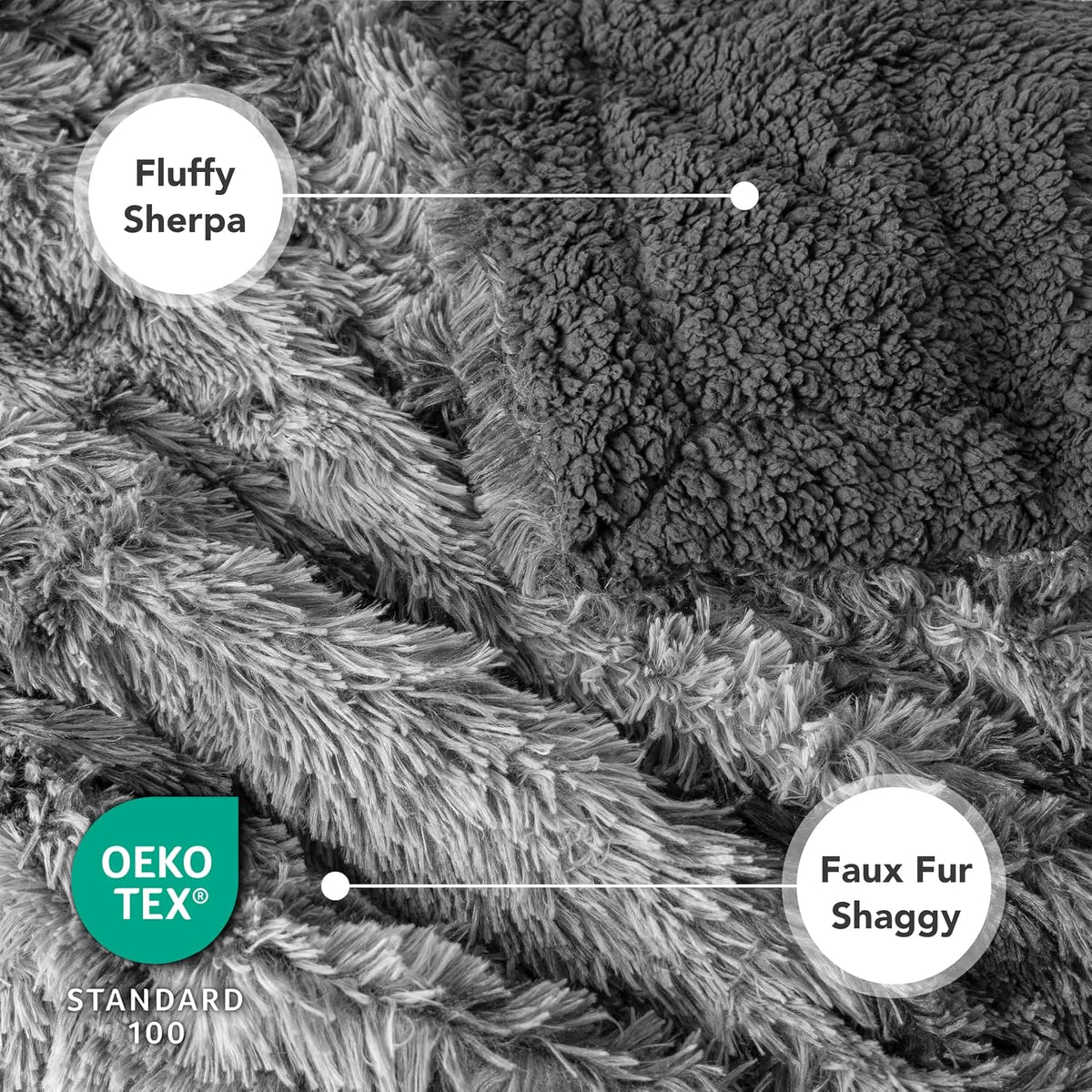 PetAmi Waterproof Dog Blanket for Couch Protector Pet Throw - Tie-dye Grey / Queen (90x90) - image 4