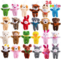 JOYIN 24 Pack Mini Animal Plush Toy Assortment - Standing Animals