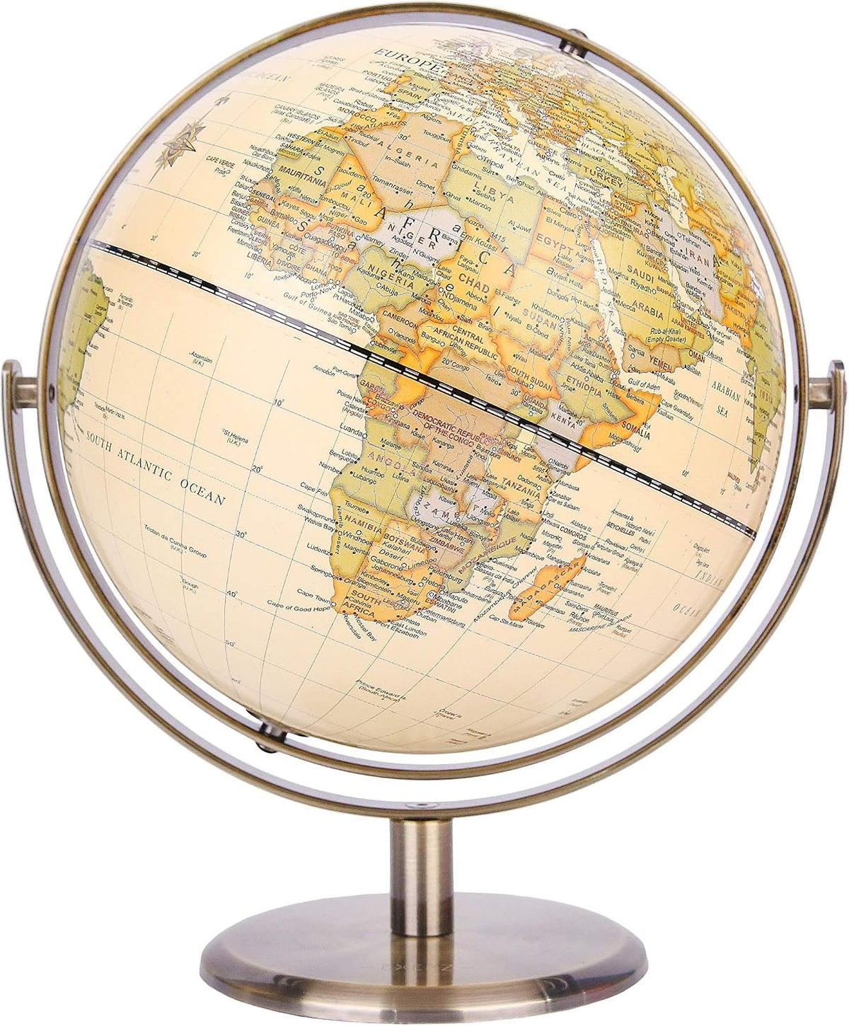 Annova Mini Antique Globe 4-inch / 10 cm - Brown Bronzed