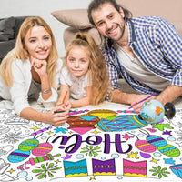 Dvbonike Jumbo Mandala Coloring Poster Giant Flower DIY Drawing Paper - Holi - image 4