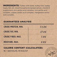 Vital Essentials Freeze-Dried Raw Turkey Meal or Mixer Dog Food Crunchy Mini Nibs, 14 oz