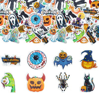 Gyufise 24Pcs Halloween Bat Cupcake Toppers Black Glitter Bat - Black, Orange - image 3