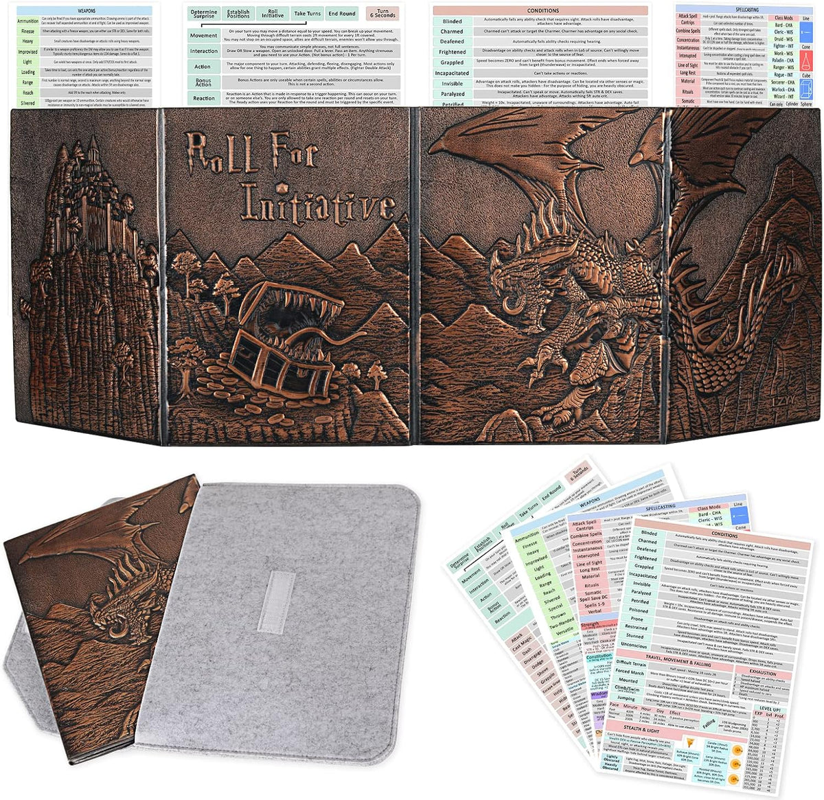 CZYY Faux Leather Dungeon Master Screen
