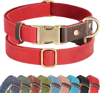 PU Leather Dog Collar for Small Dogs Puppy, Soft Lining, Green S – Essentials for Dogs - Red / M: Neck 14-19", Width ¾"