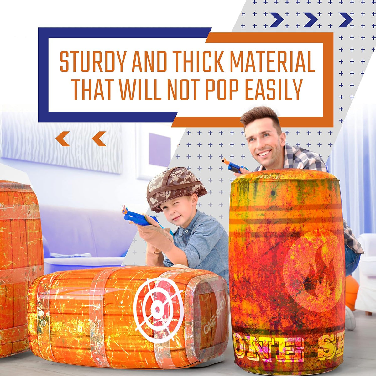 Skywin Inflatable Obstacles, Inflatable Battle Bunkers - 1 Pack / Orange - image 3