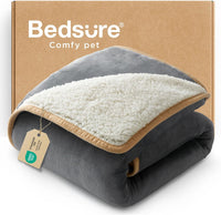 Bedsure Waterproof Dog Blankets for Small Dogs Soft Cat Blanket Warm - S(25x35") / Grey