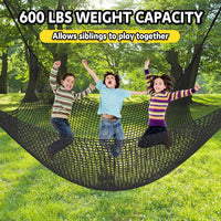 Climbing Net for Kids - 9.9FT x 9.9FT Double Layers Heavy Duty Playground Safety Net, Climbing - Black / 9.9' x 9.9' - image 4