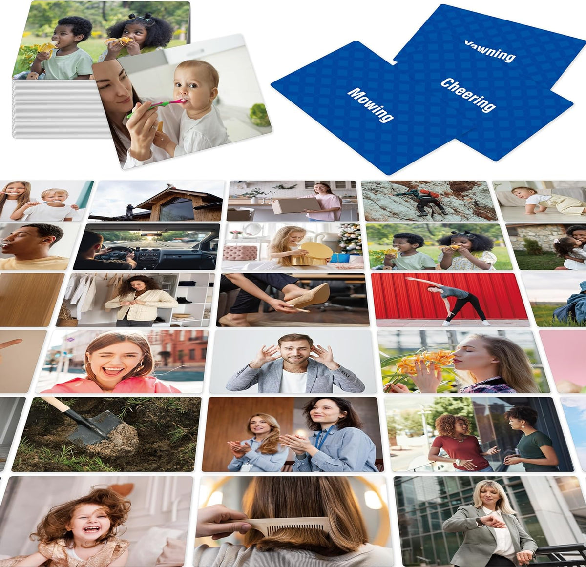 SpriteGru 50 double-sided verb flashcards with action pictures - view 3