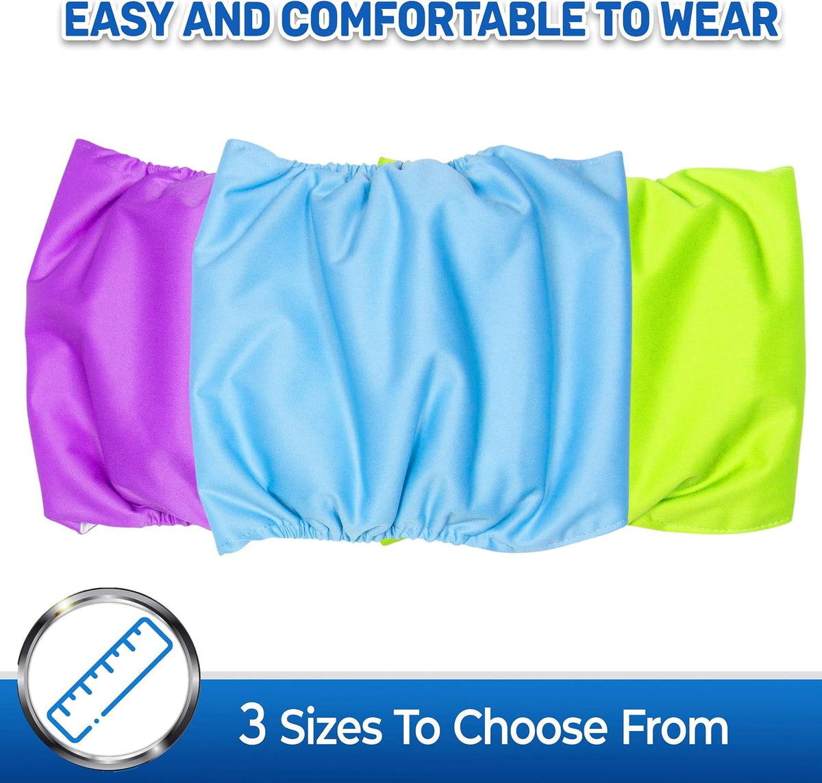 Male Dog Belly Manner Band Wraps Nappies, Blue Green and Purple - Solid / Medium (15"-21" Waist) - image 2
