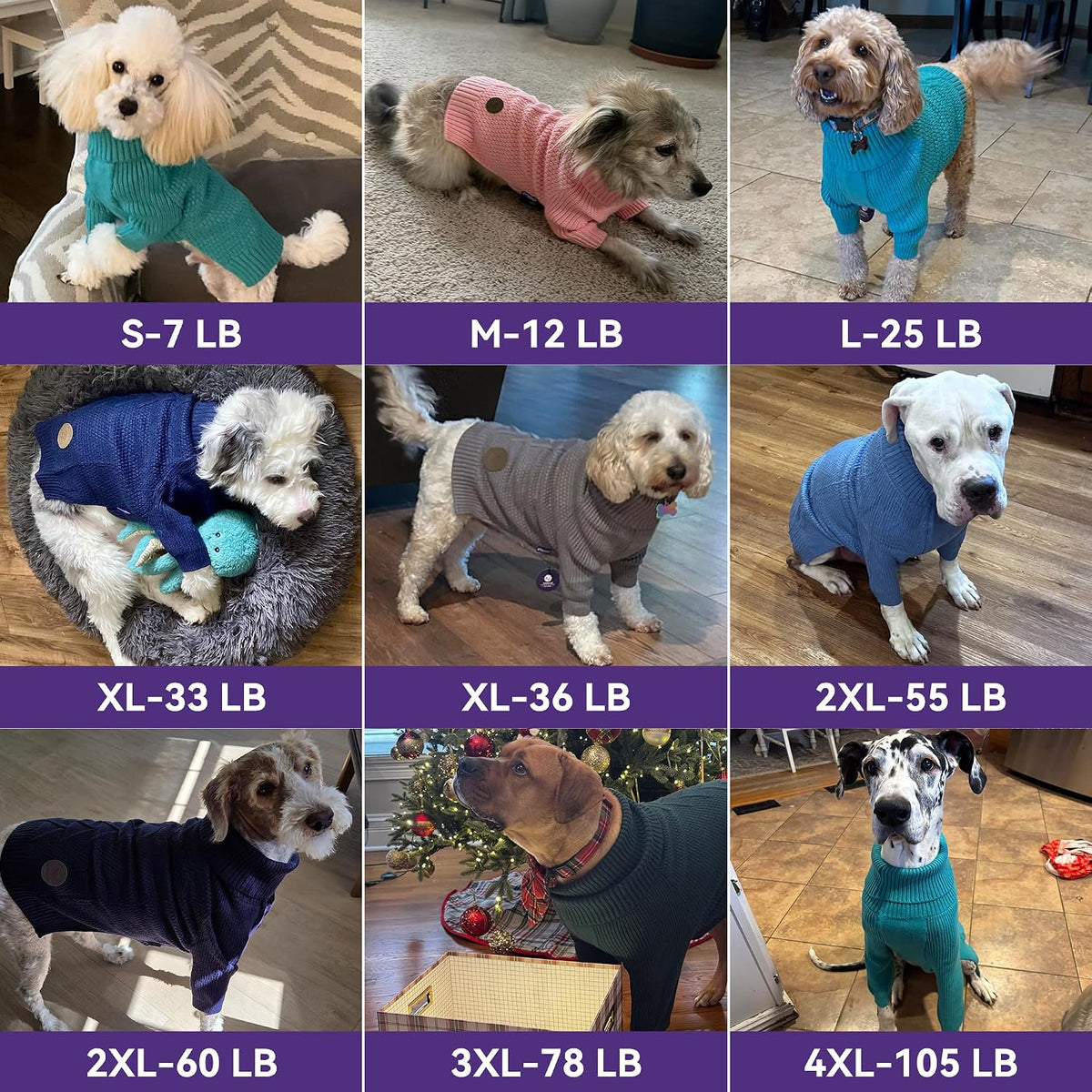 Dog Sweater Long Sleeve Warm Knit Sweaters for Small Dogs Cats Boy – Essentials for Dogs - 1# Navy / Small - image 3