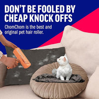 ChomChom Roller Pet Hair Remover - Reusable Cat and Dog Lint Rollers for Furniture, Couch, Car, and Clothes - Limited Cat Edition﻿